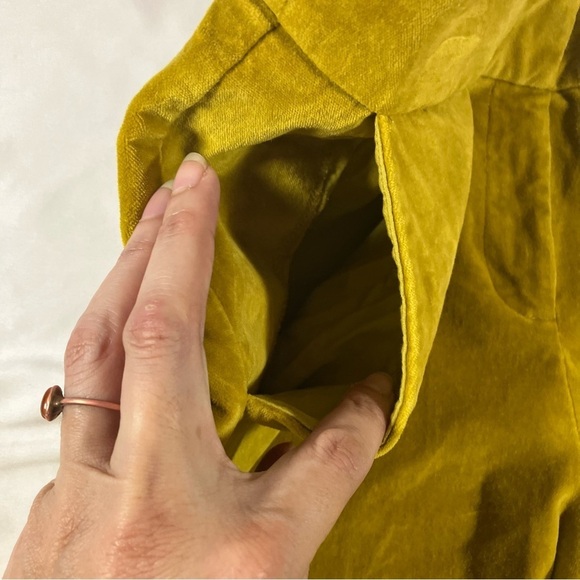 Boden velvet dark yellow mustard pants, Kew style, ankle trousers cottage sz 4 - Picture 7 of 10